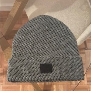 All Saints Gray Knit Winter Hat